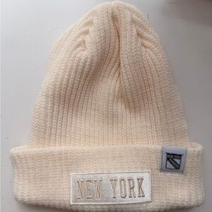 CCM Cream New York Patch Knit Hat